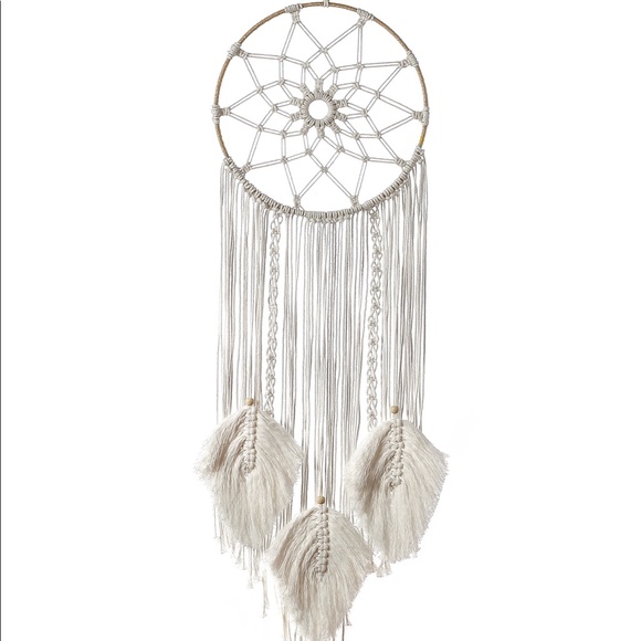Bohemian Woven Macrame Dreamcatcher Feather Decor - Picture 3 of 5